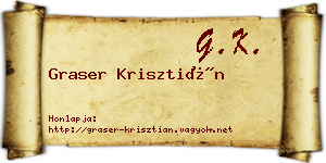 Graser Krisztián névjegykártya